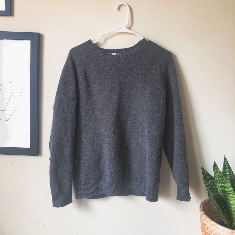 Grey warm wool sweater